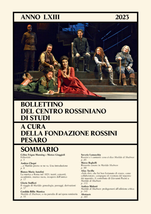 INTERO FASCICOLO Bollettino del Centro Rossiniano di Studi – Anno LXIII (2023)