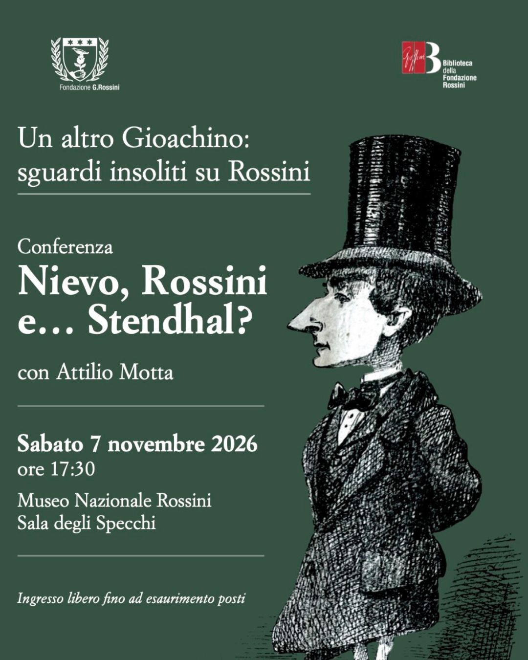 Conferenza 7 novembre 2026 | Nievo, Rossini e… Stendhal?